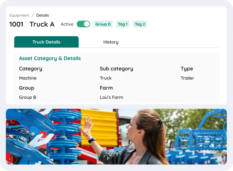 screen of asset & equipment management